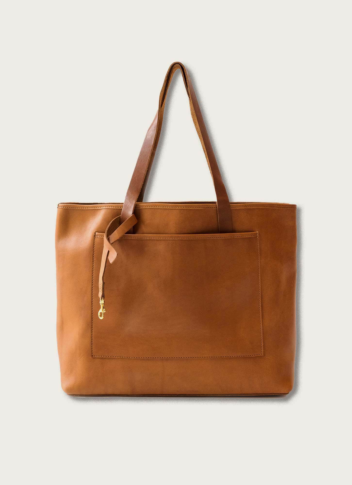 Tote bag tan leather Clearance