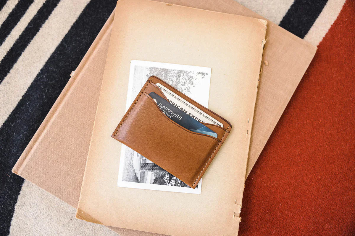 The WP Standard leather card wallet provides space for the daily essential cards.