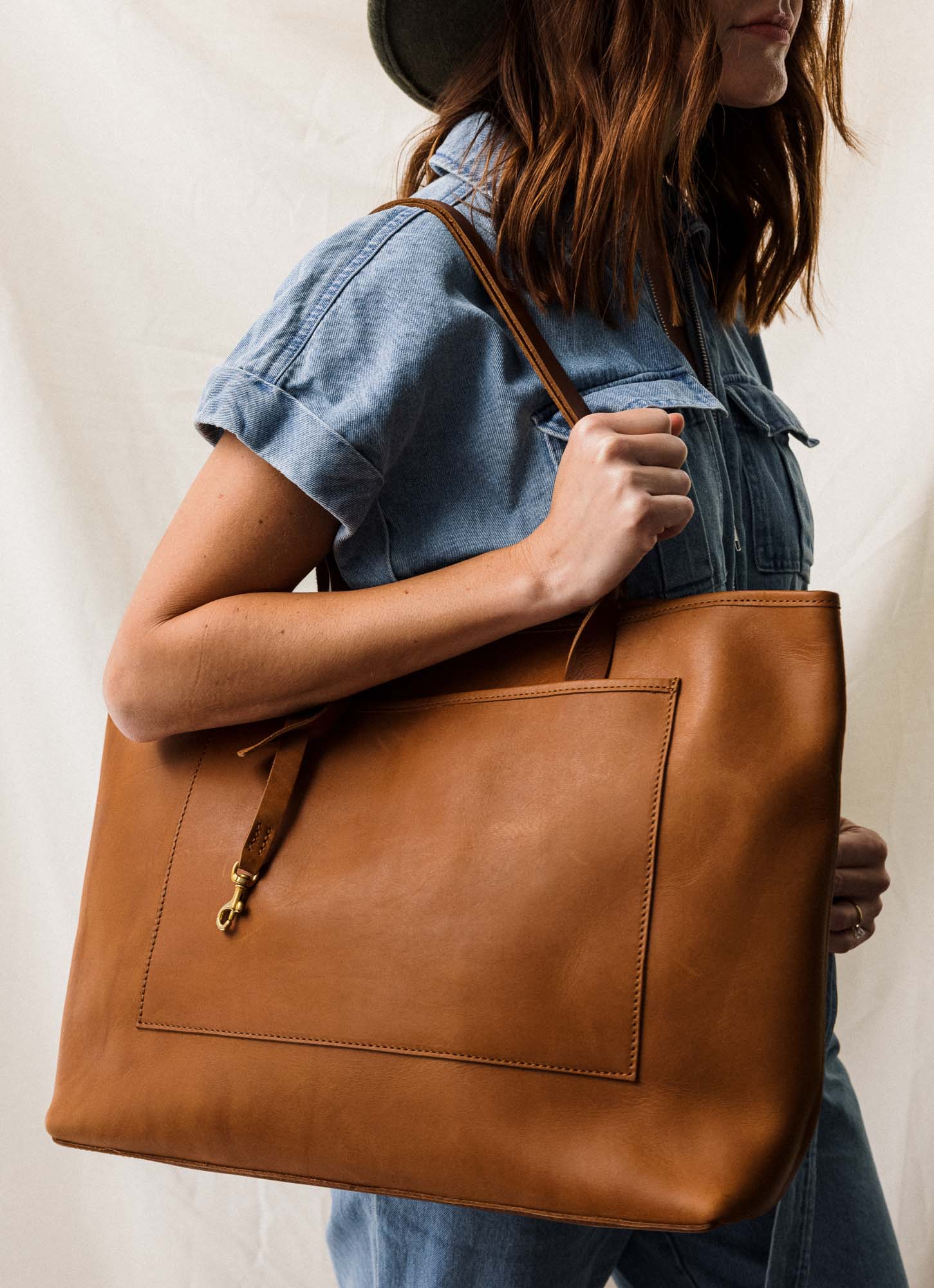 Oversized leather best sale tote bag