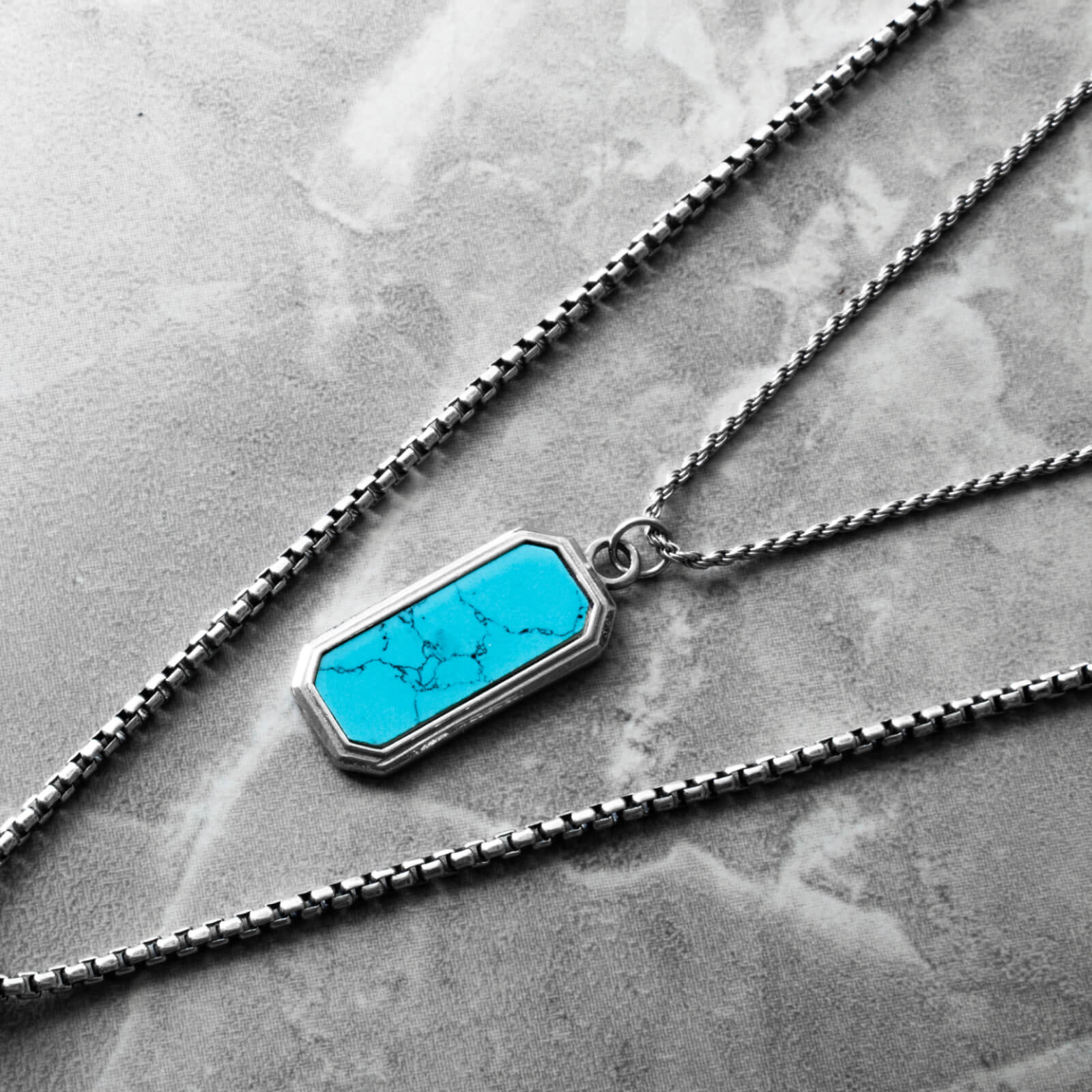 Men Turquoise Pendant Stainless Steel Dog Tag Necklace - China Dog Tag and  Dog Tag Necklace price | Made-in-China.com