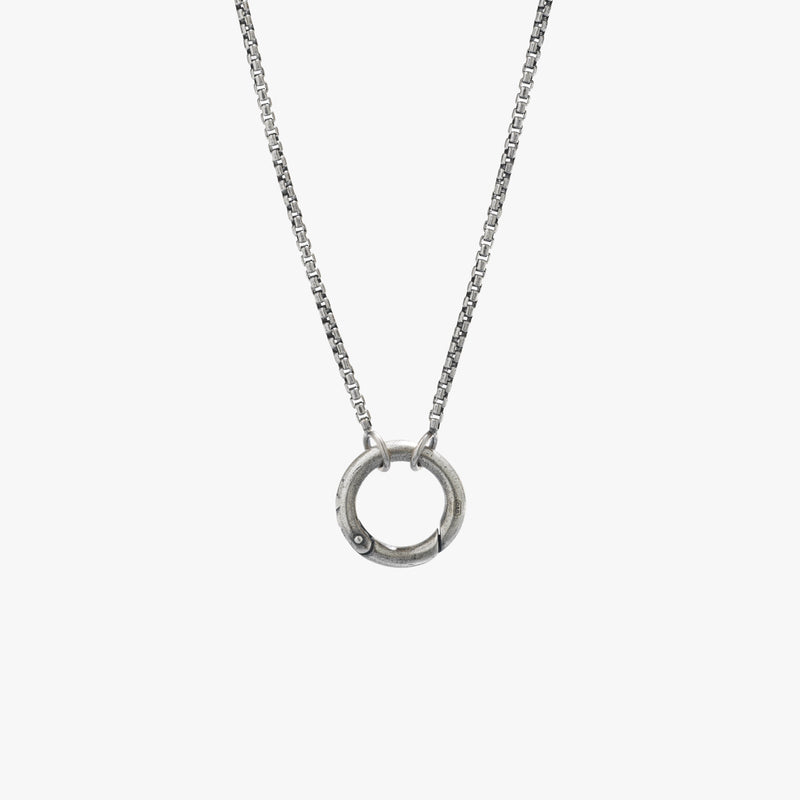 Sterling Silver Circle Amulet Necklace