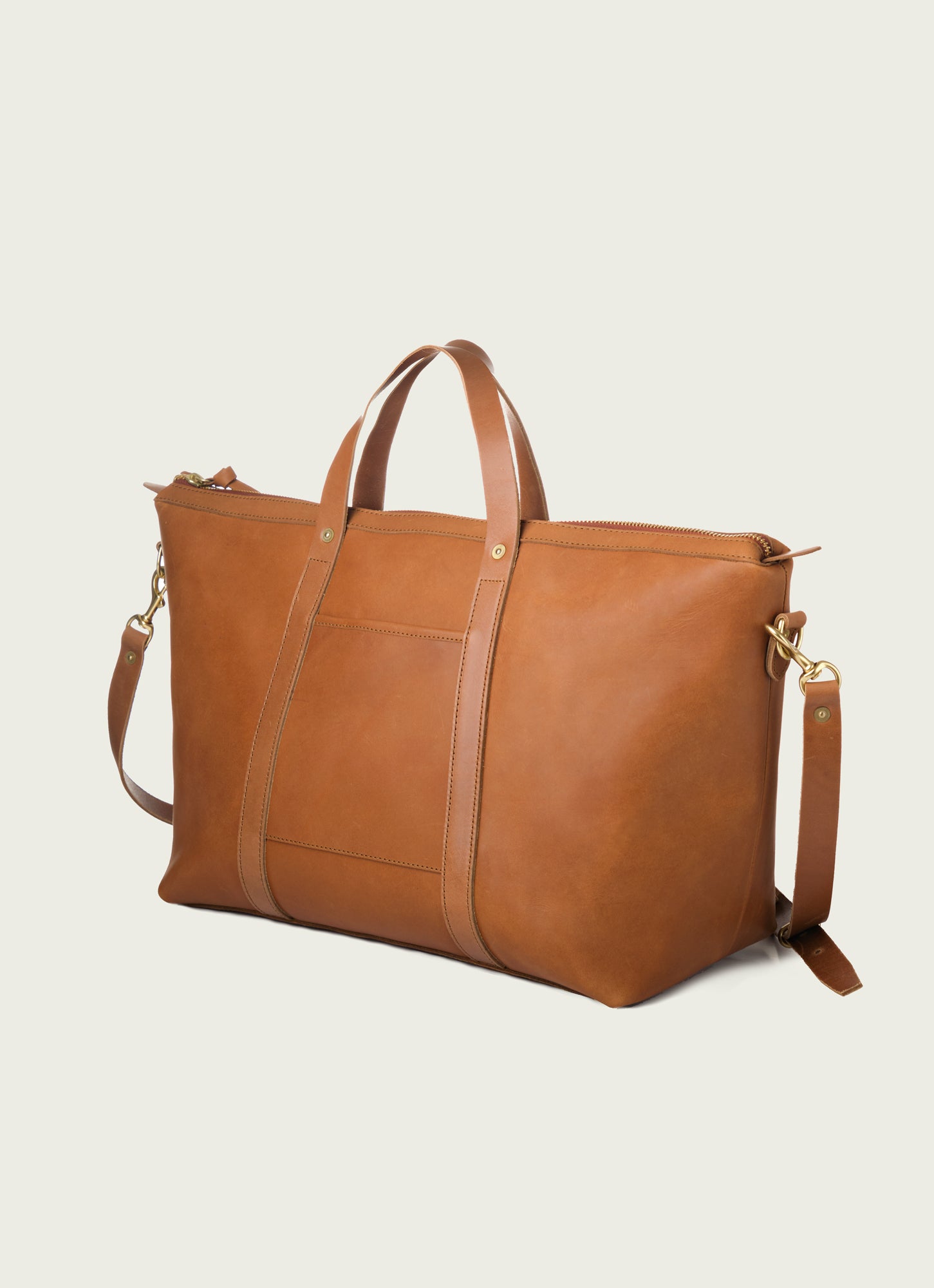 Travel shop tote leather