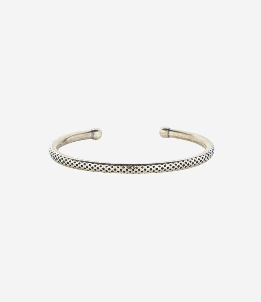 Sterling Silver Dotted Textured Cuff