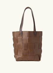 Woven Leather Tote