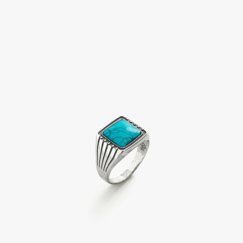 Sterling Silver Easy Rider Ring with Turquoise Stone