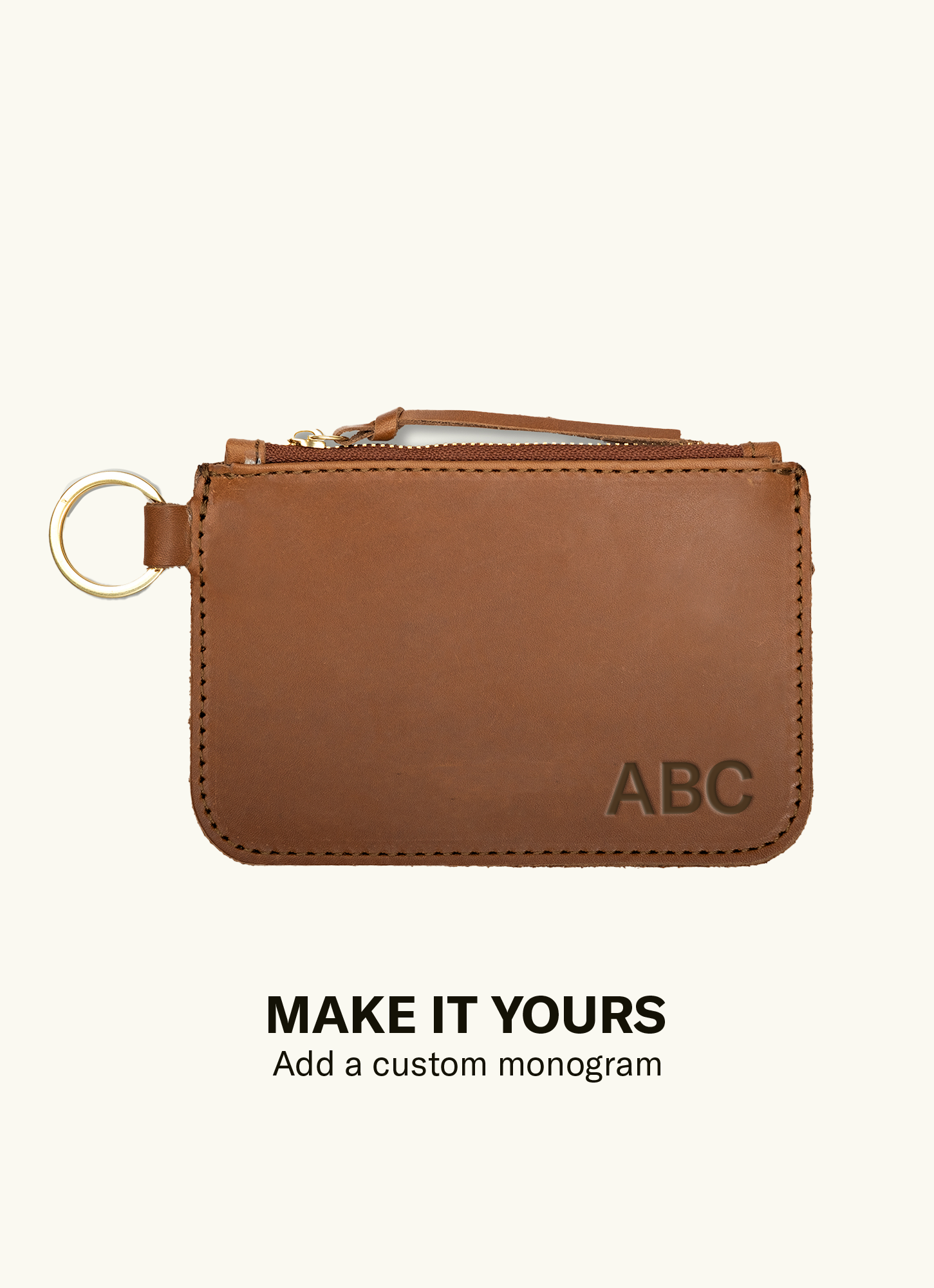 Leather Zip Key Pouch