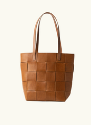Woven Leather Tote