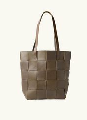 Woven Leather Tote