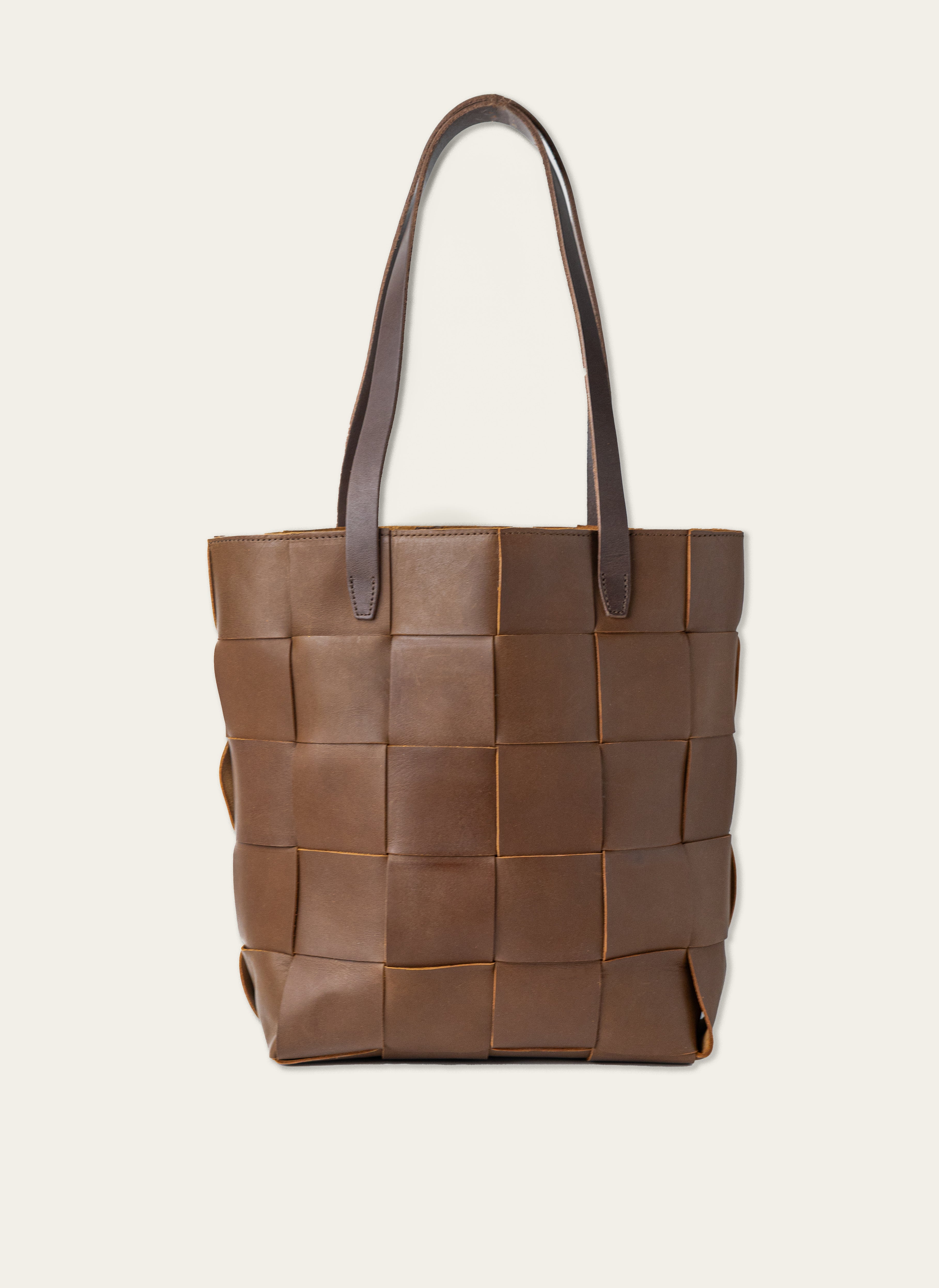 Woven Leather Tote