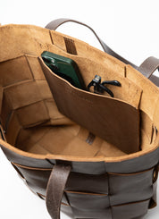 Woven Leather Tote