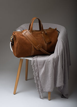 Rough-out Suede PanAm Duffle Bag